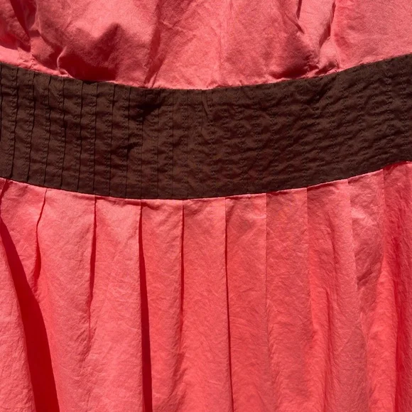 Dress Barn Coral/Brown Lined Dress Size 22W - Picture 3 of 7